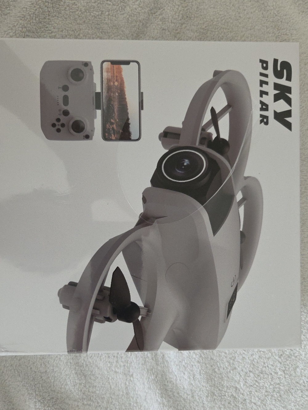 White VR/AR Drone with Camera